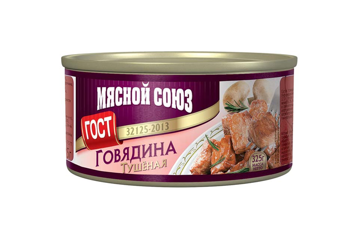 «Мясной союз», говядина тушеная, 325 г «Мясной союз», говядина тушеная, 325 г