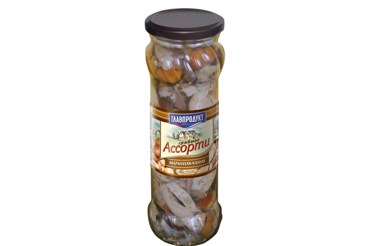 «Главпродукт», грибное ассорти маринованное, 330 г