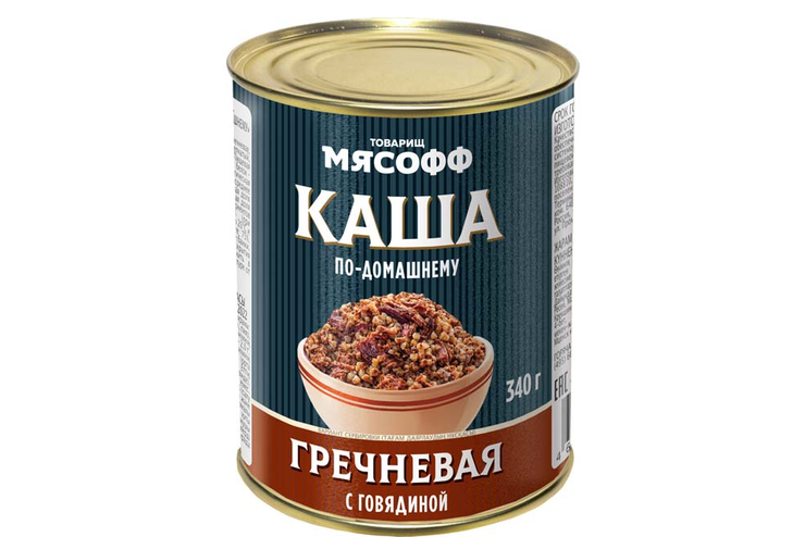«Главпродукт», каша гречневая с говядиной, 340 г «Главпродукт», каша гречневая с говядиной, 340 г
