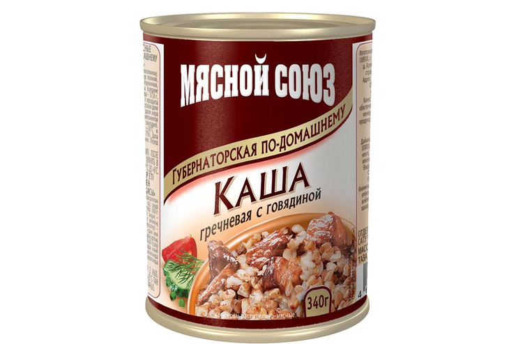 «Главпродукт», каша гречневая с говядиной, 340 г «Главпродукт», каша гречневая с говядиной, 340 г