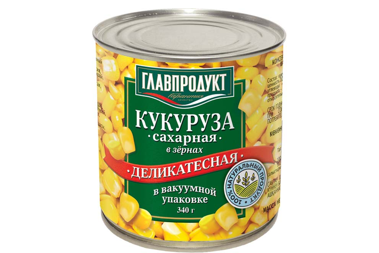 «Главпродукт», кукуруза молодая в зернах, 340 г