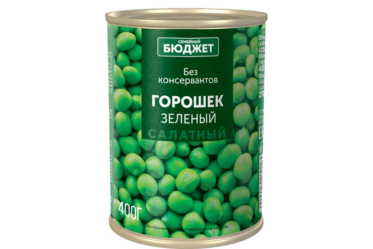 «Главпродукт», зеленый горошек, 400 г