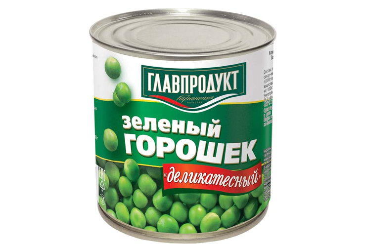 «Главпродукт», зеленый горошек деликатесный, 425 г