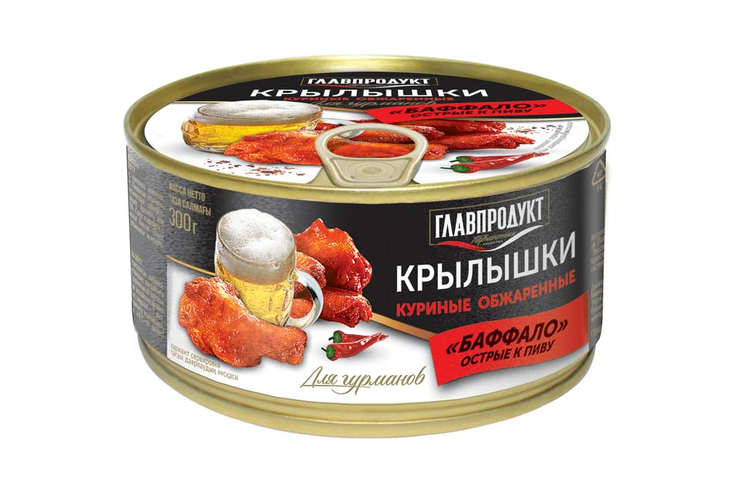 Кылышки куриные «Баффало» острые «Главпродукт», 300 г Кылышки куриные «Баффало» острые «Главпродукт», 300 г