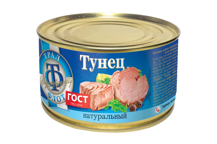 «Трал Флот», тунец натуральный, 240 г «Трал Флот», тунец натуральный, 240 г