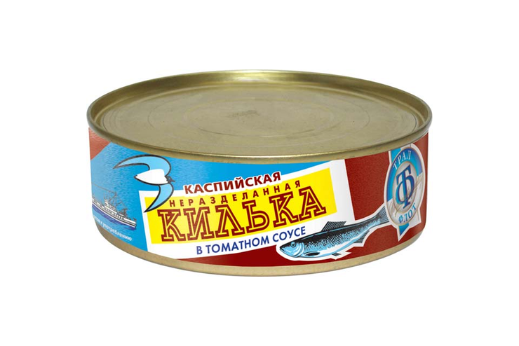 «Трал Флот», килька в томатном соусе каспийская, 230 г «Трал Флот», килька в томатном соусе каспийская, 230 г