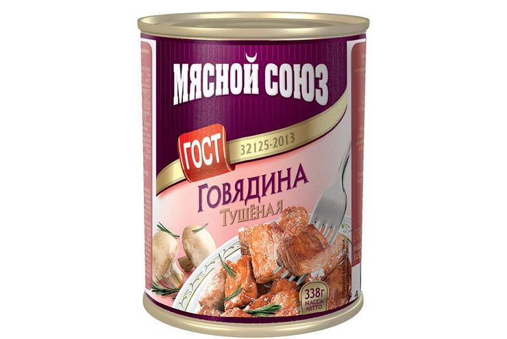 «Мясной союз», говядина тушеная, 338 г
