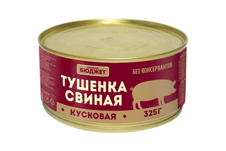 «Главпродукт», тушенка кусковая свиная, 325 г