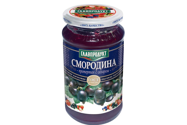 «Главпродукт», черная смородина протертая с сахаром, 550 г «Главпродукт», черная смородина протертая с сахаром, 550 г