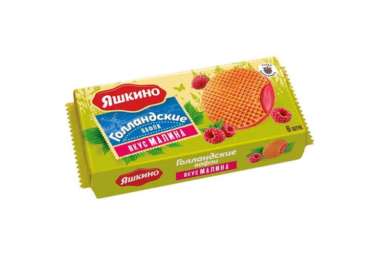 «Яшкино», вафли «Голландские» с карамелью со вкусом малины, 165 г «Яшкино», вафли «Голландские» с карамелью со вкусом малины, 165 г