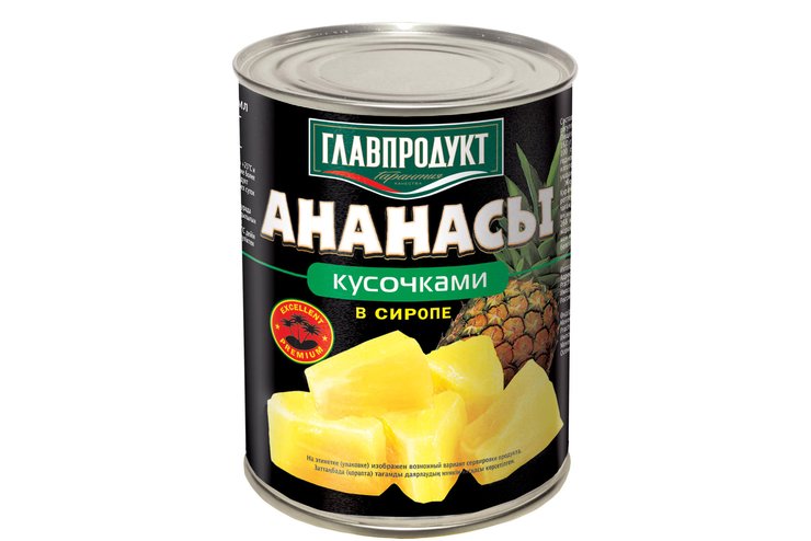 «Главпродукт», ананасы, кусочки, 580 г «Главпродукт», ананасы, кусочки, 580 г