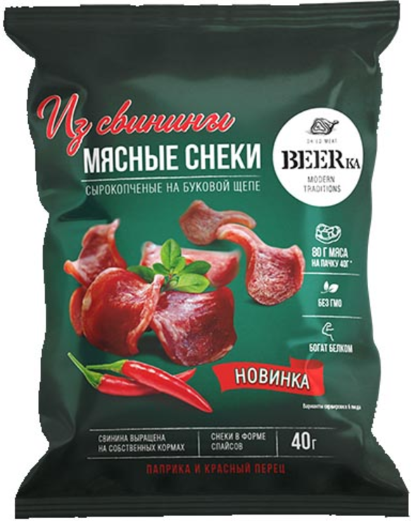 Мясные снеки из свинины «Beerka», 40 г - купить по цене