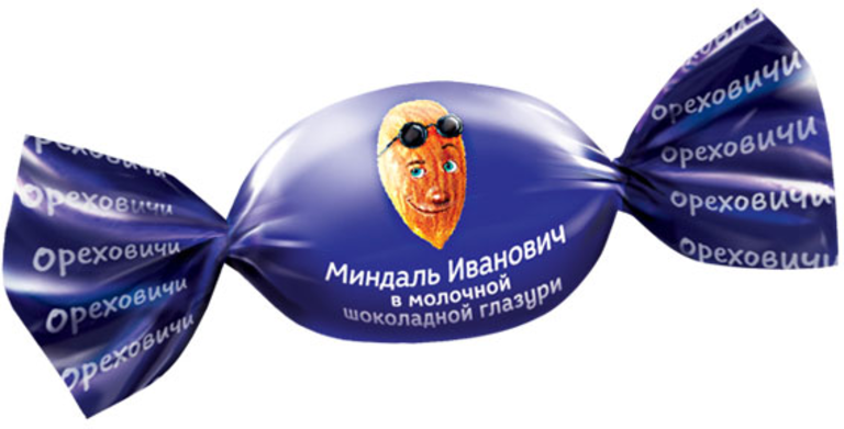 «Ореховичи», конфета «Миндаль Иванович» в молочной шоколадной глазури (упаковка 1 кг)