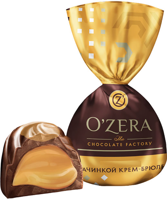 «O'Zera», конфеты с молочно-сливочной начинкой со вкусом крем-брюле (упаковка 1 кг)