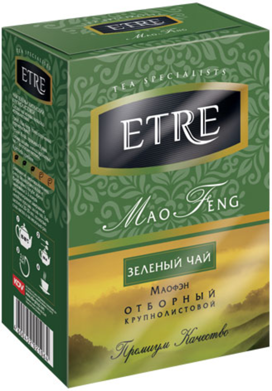 «ETRE», mao Feng чай зеленый крупнолистовой, 100 г «ETRE», mao Feng чай зеленый крупнолистовой, 100 г