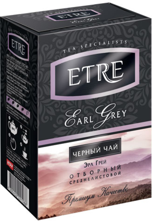 «ETRE», earl Grey чай черный среднелистовой с бергамотом, 100 г