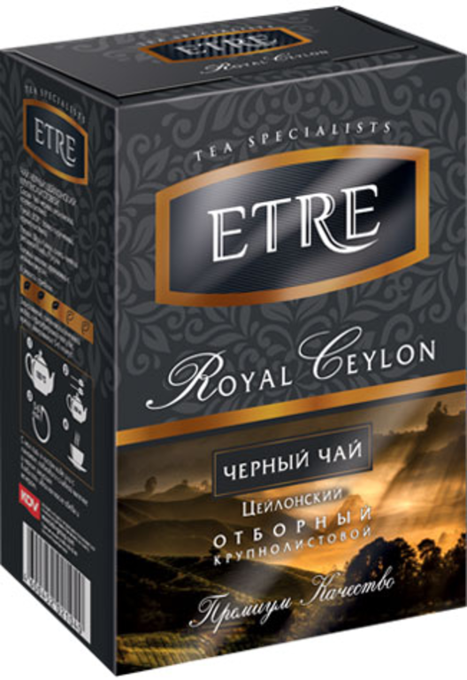 «ETRE», royal Ceylon чай черный цейлонский отборный, крупнолистовой, 100 г