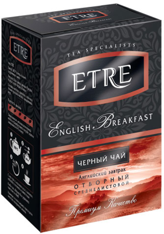 «ETRE», «Английский завтрак» чай черный среднелистовой, 100 г