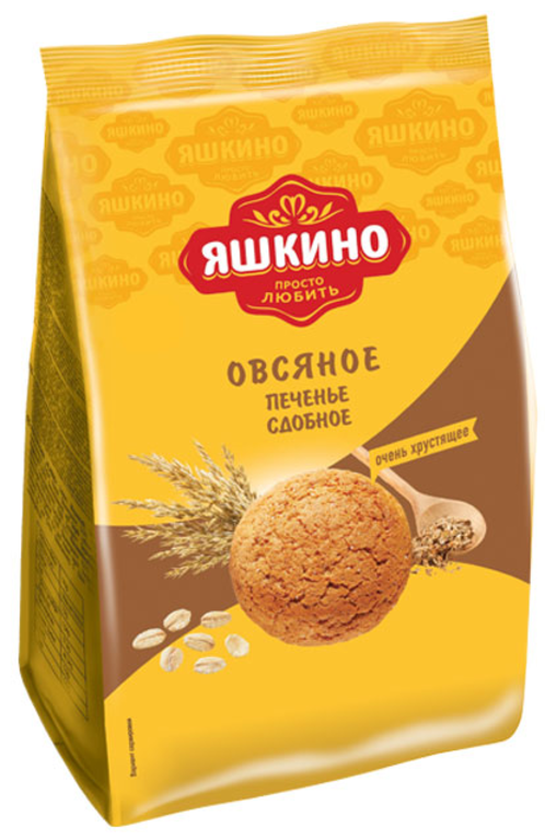 «Яшкино», печенье «Овсяночка», сдобное, 450 г «Яшкино», печенье «Овсяночка», сдобное, 450 г