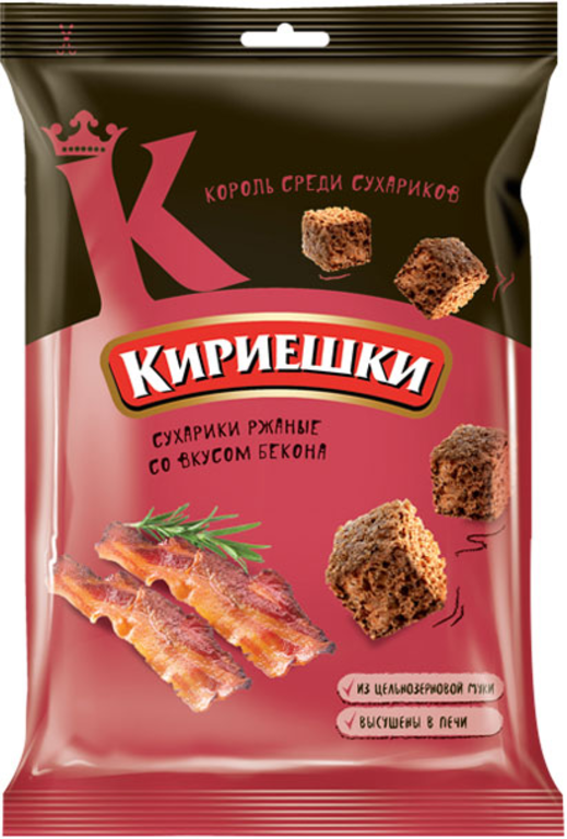 «Кириешки», сухарики со вкусом бекона, 100 г