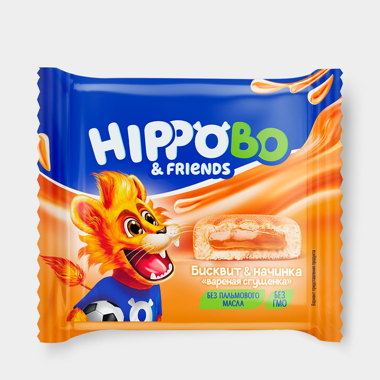«HIPPO BONDI & FRIENDS», пирожное с начинкой «вареная сгущенка», 32 г «HIPPO BONDI & FRIENDS», пирожное с начинкой «вареная сгущенка», 32 г